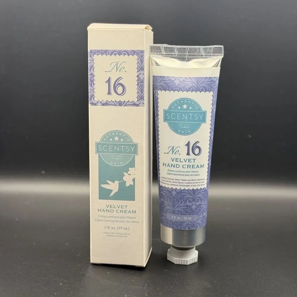 Scentsy No. 16 Hand Cream with Shea Butter Moisturizing 2 fl oz 12M PAO